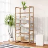 CASARIA® Étagère de rangement 5 niveaux bois 136 x 58 x 27 Voir les images du produit 1