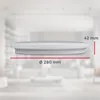 B.K.Licht LED Deckenleuchte Weiß rund Ø28cm 18W 2000lm Produktbild-Vorschau 6