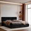 A bedroom scene with a bed and headboard. Produktbild-Vorschau
