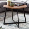 FineBuy Couchtisch 60x60x45 cm Sheesham Massivholz / Metall Produktbild-Vorschau 1