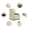 vidaXL Fauteuil relax électrique Crème similicuir Voir les images du produit 9
