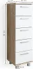 A tall, narrow cabinet with five drawers, shown with dimensions indicated. Podgląd zdjęcia produktu