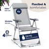 CASARIA® Gartenstühle 4er Set Klappbar 7-fach Verstellbar Produktbild-Vorschau 3