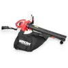 A red and black leaf blower with a collection bag attached, shown on a white background. Produktbild-Vorschau