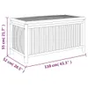 A line drawing of a storage chest with dimensions indicated by text and lines. Produktbild-Vorschau