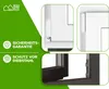 Marketing image showing details of a window, with text highlighting security and theft protection. Produktbild-Vorschau