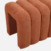 Panca, fine letto contemporaneo tessuto, Arancione Anteprima dell’immagine prodotto 2