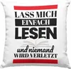 Trendation - Leseratte Geschenk Deko-Kissen mit Füllung Produktbild-Vorschau 1
