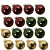 Weihnachtskugeln Glas 8cm 16 Stück - Grün / Braun Mix Produktbild-Vorschau 4