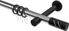 Interdeco Gardinenstange / Vorhangstange Chrom / Schwarz, Produktbild-Vorschau 1