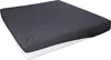 A dark grey fitted sheet is shown on a mattress. Produktbild-Vorschau