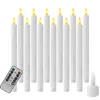 LED Stabkerzen weiß 12 pcs mit Fernbedienung Flammenlose Produktbild-Vorschau 1