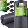 Schattierungsnetz 1.5x50m 140g/m2 + 50 Clips grau Produktbild-Vorschau 1