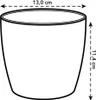elho brussels Rund Mini 12,5cm Übertopf - weiss Produktbild-Vorschau 7