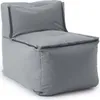 A gray beanbag chair is shown from a three-quarter angle against a white background. Náhled obrázku produktu