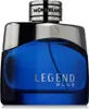 A product shot of a bottle of Mont Blanc Legend Blue Eau de Parfum for men. Voir les images du produit