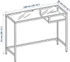 VITTSJÖ Laptoptisch, schwarz aus Metall und Glas, 100x36 cm Produktbild-Vorschau 3