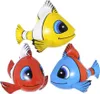 Three inflatable fish toys in different colors are arranged in a cluster against a white background. Produktbild-Vorschau