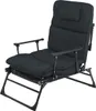 A black folding recliner chair is shown against a white background. Produktbild-Vorschau