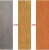 Three vertical panels showing a progression of color change, with purple arrows indicating the transition. Voir les images du produit