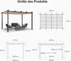PURPLE LEAF Aluminium Pergola 3.3 x 4 m Wasserdicht Stabil Produktbild-Vorschau 7