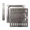 A stainless steel grill accessory set, including a pan and a perforated insert, shown against a white background. Produktbild-Vorschau