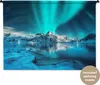 MuchoWow® Wandteppich Wandbehang Nordlicht - Eis - Schnee - Produktbild-Vorschau 1
