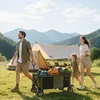 Skládací vozík Outsunny, ruční vozík s koly, brzdami a Náhled obrázku produktu 2