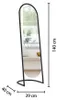 Standspiegel schwarz metall schwarz h140cm  - Atmosphera Voir les images du produit 5