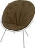 A brown cushion on a silver chair. Náhled obrázku produktu