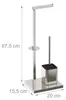 Relaxdays WC Garnitur, HBT: 67,5 x 20 x 15,5 cm, Edelstahl, Produktbild-Vorschau 4