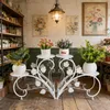 FATIVO porta piante bianco - porta fiori in metallo con 4 Anteprima dell’immagine prodotto 1