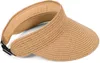 styleBREAKER Papierstroh Visor Cap einfarbig | Sonnenvisier Produktbild-Vorschau 1