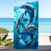 Rychleschnoucí plážová osuška z mikrovlákna s delfíny, 3D, Náhled obrázku produktu 7