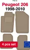 Beige Veloursmatten für: Peugeot 206 Fließheck, SW, Kombi, Produktbild-Vorschau 16