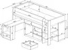 Halbhochbett Beau 90x200 mit Schreibtisch - altrosa Produktbild-Vorschau 9