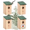 DELUKE® Vogelhaus zum Aufhängen - 4er Set | Nistkasten für Produktbild-Vorschau 1