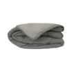 A folded comforter on a white background. Voir les images du produit