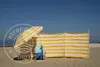 Pare-vent de plage 4 m jaune/blanc en Polyacrylique - Voir les images du produit 3