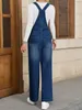 Damen-Jeans-Latzhose – Verstellbare Schulterträger, weites Produktbild-Vorschau 4
