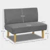 HOMCOM 2 Sitzer Sofa, Couch mit Cord-Optik, Holzbeine für Produktbild-Vorschau 3