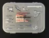 A clear, top-down view of a set of sewing machine presser feet in a transparent plastic case. Produktbild-Vorschau