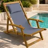 CASARIA® Sonnenliege Holz Wetterfest Klappbar 3-fach Produktbild-Vorschau 9