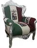 Casa Padrino Barock Sessel "King"  Italien / Silber - Möbel Produktbild-Vorschau 2