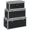 vidaXL Valises de rangement 3 pcs. noir aluminium Voir les images du produit 7