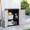 vidaXL Mobile da giardino grigio e nero 65x37x85 cm PP Anteprima dell’immagine prodotto 2