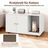 COSTWAY, armadio per gatti 90x50x50 cm, con lettiera Anteprima dell’immagine prodotto 5