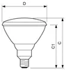 INFRAPHIL PAR38 150 Watt E27 230V - Philips Productafbeelding-voorbeeld 4