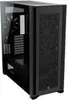A black computer case with a glass side panel. Náhled obrázku produktu