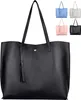 Damen Vintage Tote Beutel Schultertasche Handtasche Quasten Produktbild-Vorschau 1